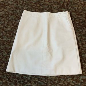 White Vegan Leather A-Line Topshop Skirt